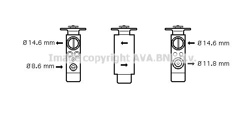 AVA QUALITY COOLING Izplešanās vārsts, Gaisa kond. sistēma JR1046